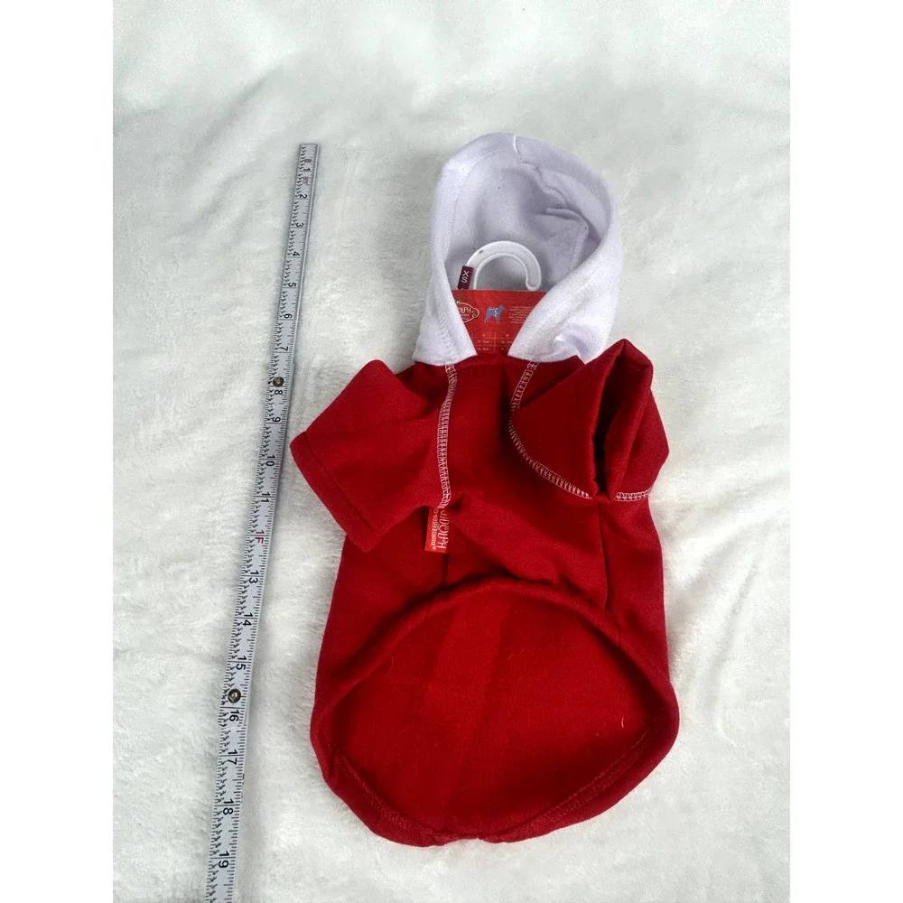 NEW Rudolph the Red-Nosed Reindeer Pet Dog‎ Hoodie Size XS 11-13